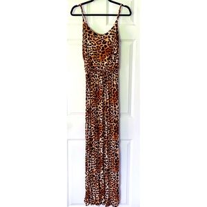 Leopard Print Maxi Dress Sz M